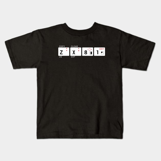Old computer keyboard Kids T-Shirt by Olipix